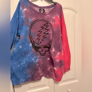 Torrid size 2 Grateful Dead tye dye sweatshirt.